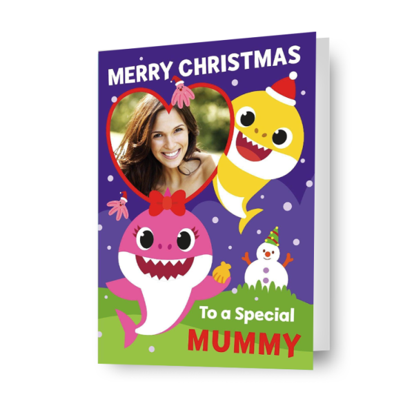 Baby Shark Personalised Any Relation Christmas Photo Card Sale