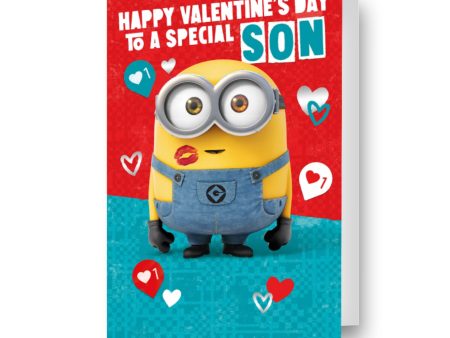 Despicable Me Minions  To A Special Son  Valentines Day Card on Sale