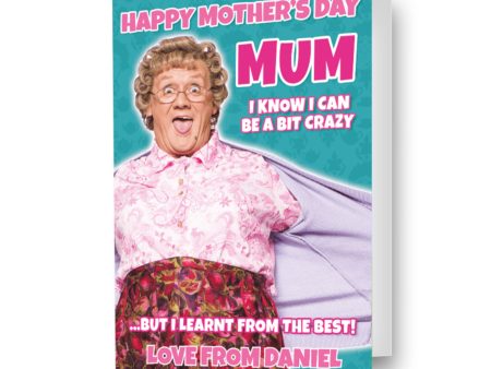 Mrs Brown s Boys Personalised  A Bit Crazy  Mother s Day Card Hot on Sale