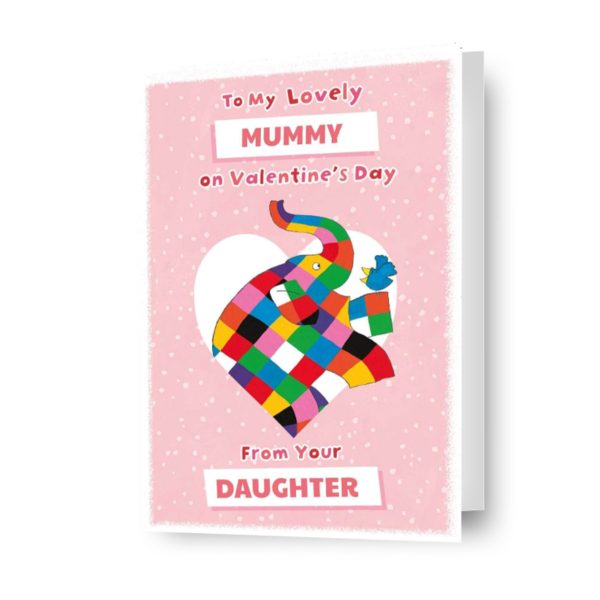 Elmer The Patchwork Elephant Personalised Valentine s Day Card  From Your...  Discount