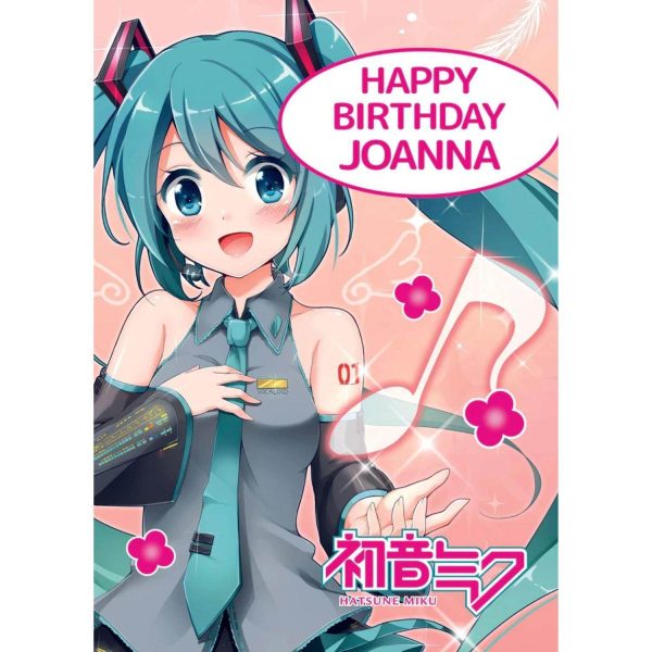 Hatsune Miku Personalised Birthday Card For Discount