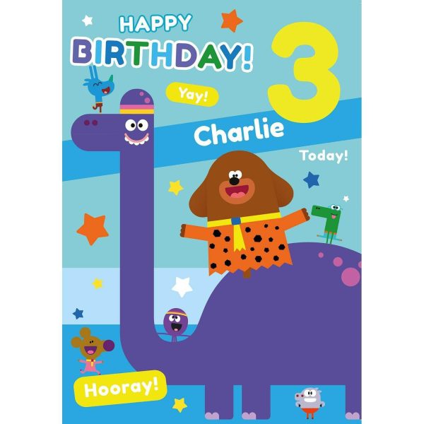 Hey Duggee Personalised Dinosaur Happy Birthday Card Sale