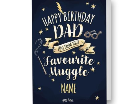 Harry Potter Personalised  Favourite Muggle  Dad Birthday Card Online Hot Sale