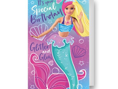 Barbie Mermaid  Glitter And Glow  Birthday Card Online Hot Sale