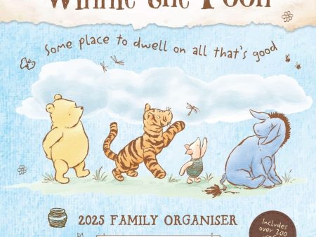 DISNEY WINNIE THE POOH 2025 FAMILY ORGANISER CALENDAR WITH STICKERS Online Sale