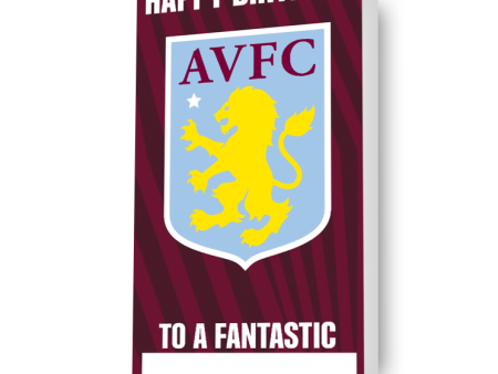 Aston Villa Personalised Crest Birthday Card Online