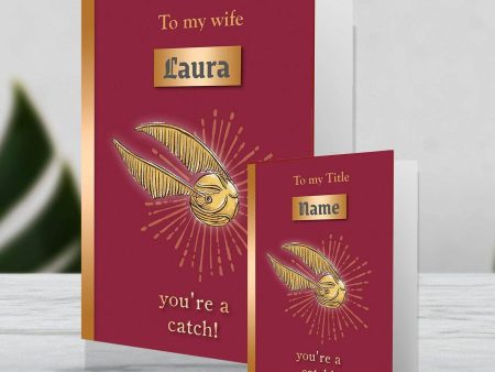 Harry Potter Giant Personalised  You re A Catch!  Valentine s Day Card For Discount