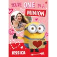 Despicable Me Minions Personalised  One In A Minion  Valentine s Day Photo Card Online Sale