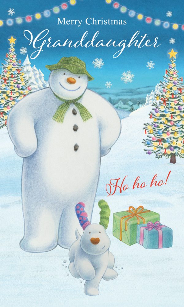 The Snowman Granddaughter Christmas Card Cheap