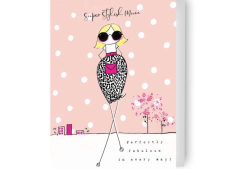 BEXY BOO  SUPER STYLISH MUM  MOTHER S DAY CARD Sale