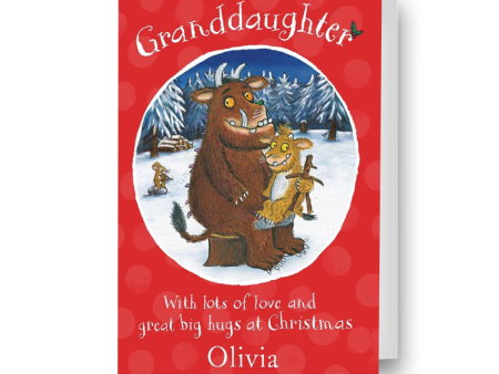 The Gruffalo Personalised  Granddaughter  Christmas Card For Cheap