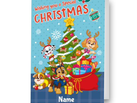 Paw Patrol Personalised  Special Christmas  Card Online now