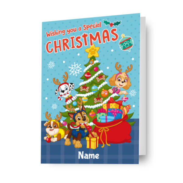 Paw Patrol Personalised  Special Christmas  Card Online now