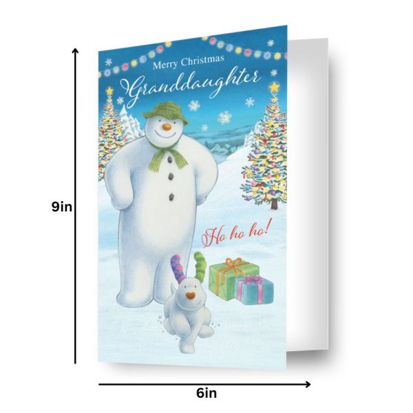 The Snowman Granddaughter Christmas Card Cheap