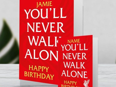 Liverpool FC Personalised Giant  You ll Never Walk Alone  Birthday Card Hot on Sale