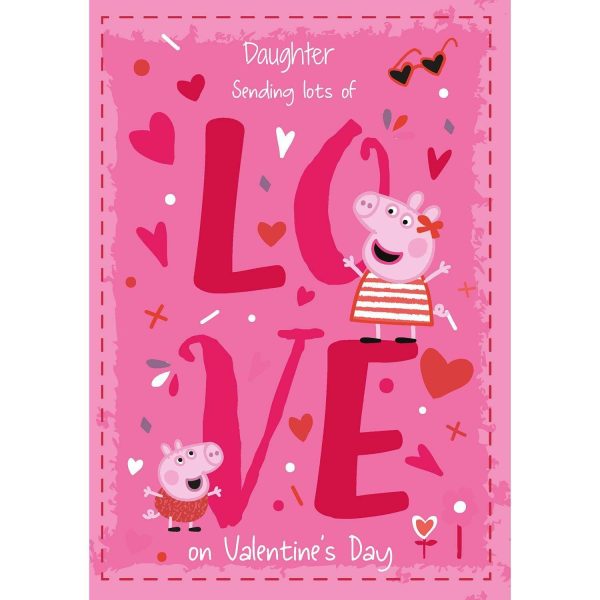 Peppa Pig Personalised  Love  Valentine s Day Card Sale