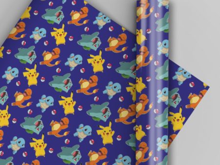 Pokémon 4m Roll Wrapping Paper Online Sale