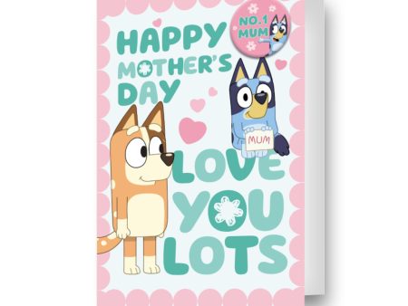 BLUEY MOTHER S DAY CARD WITH BADGE Sale