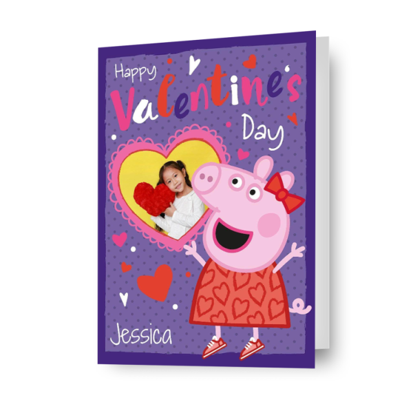 Peppa Pig Personalised Valentine s Day Photo Card Cheap