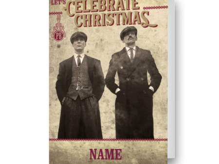 Peaky Blinders Personalised  Celebrate Christmas  Card Cheap