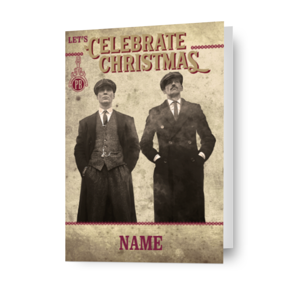 Peaky Blinders Personalised  Celebrate Christmas  Card Cheap