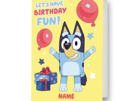 Bluey Personalised  Birthday Fun  Birthday Card Online now