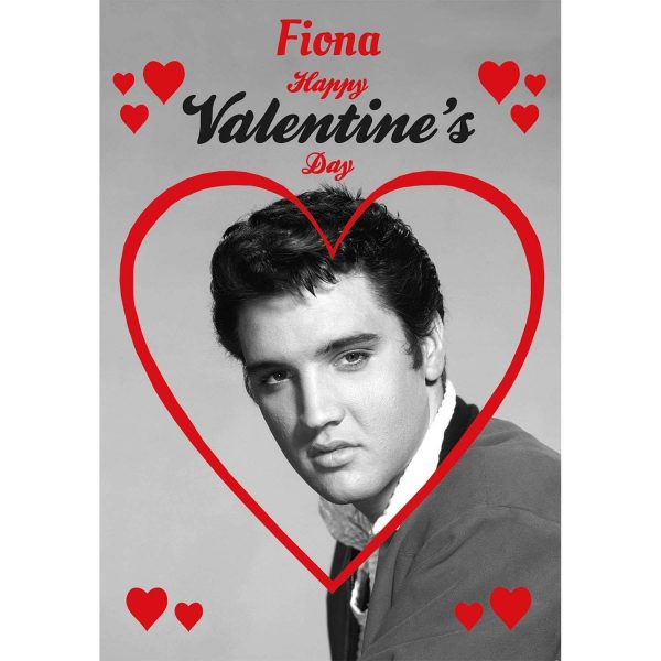 Elvis Personalised Red Heart Valentine s Day Card Online Sale