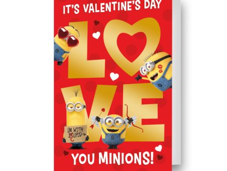 Despicable Me Minions  Love You Minions!  Valentine s Day Card Fashion