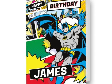 Batman Personalised Any Name Birthday Card For Discount