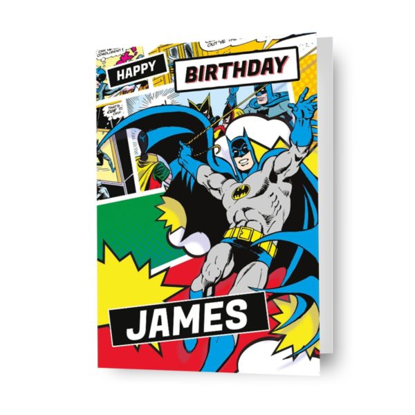 Batman Personalised Any Name Birthday Card For Discount