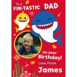 Baby Shark Personalised Dad Birthday Photo Card For Discount