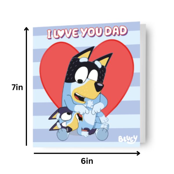 Bluey  I Love you Dad  Father s Day Card Online Sale