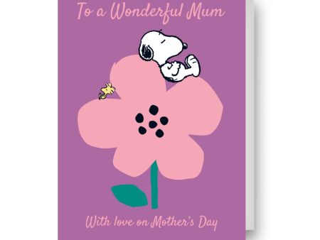 Peanuts Snoopy Personalised  With Love On Mother s Day  Card on Sale