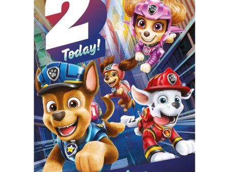 Paw Patrol Personalised Age 2 Birthday Card Online now