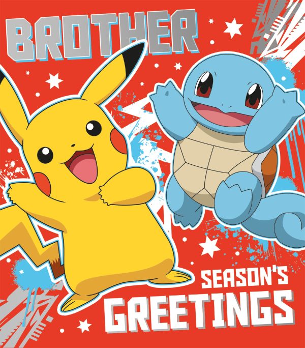 Pokemon Brother Christmas Card on Sale