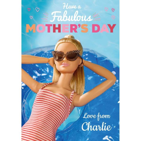 Barbie Personalised  Fabulous  Mother s Day Card Sale