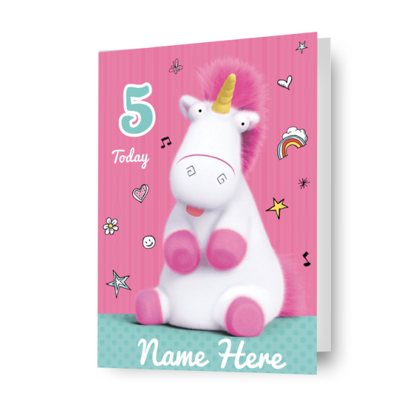 Despicable Me Minions Personalised Unicorn Birthday Card Sale