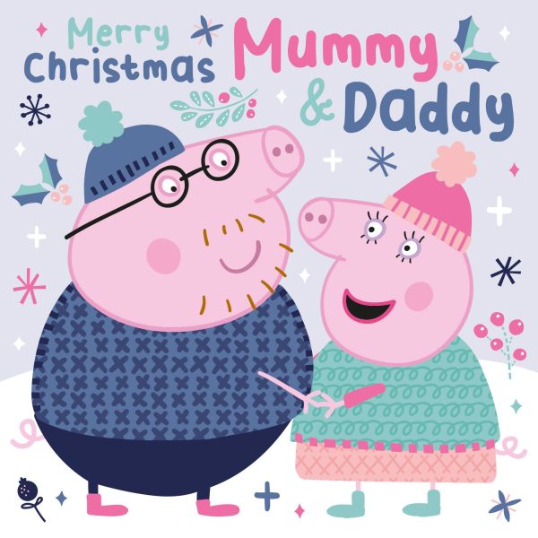 Peppa Pig Mummy & Daddy Parents Christmas Card Online now