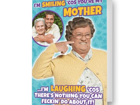 Mrs Brown s Boys  I m Smiling  Personalised Mother s Day Photo Card Fashion