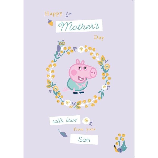 Peppa Pig Personalised Mother s Day Card  With Love From Your...  Sale