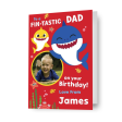 Baby Shark Personalised Dad Birthday Photo Card For Discount