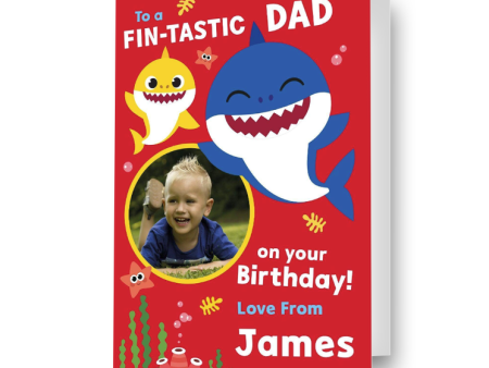 Baby Shark Personalised Dad Birthday Photo Card For Discount