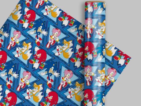 Sonic the Hedgehog 4m Roll Wrapping Paper Supply