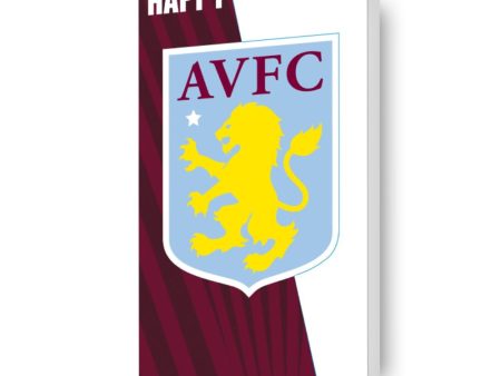 Aston Villa FC Crest Birthday Card Hot on Sale