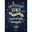 Harry Potter Personalised  Favourite Muggle  Dad Birthday Card Online Hot Sale