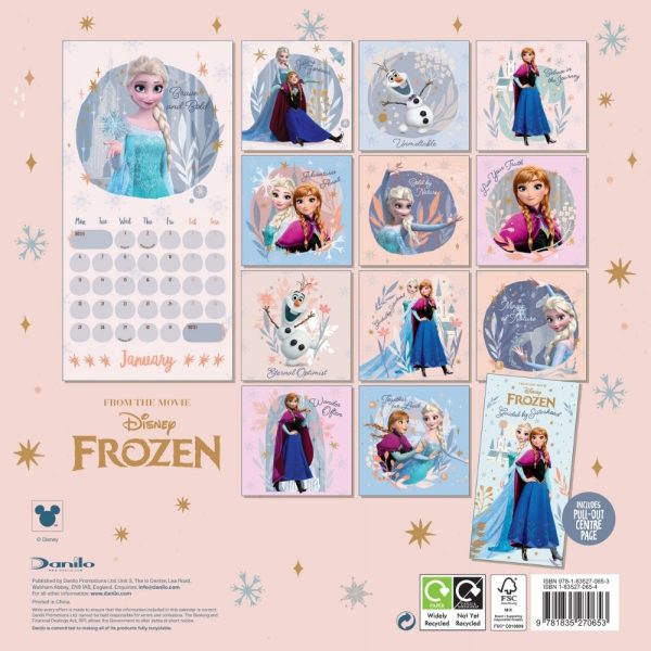 DISNEY FROZEN MOVIE 2025 SQUARE CALENDAR on Sale