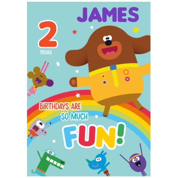 Hey Duggee Personalised  Fun!  Birthday Card Discount