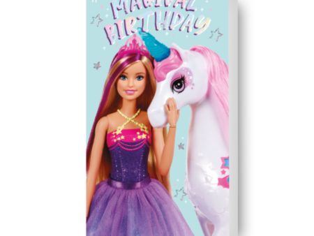 Barbie Unicorn  Magical Birthday  Card Hot on Sale