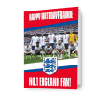 England FA Personalised  No.1 England Fan  Birthday Card Supply