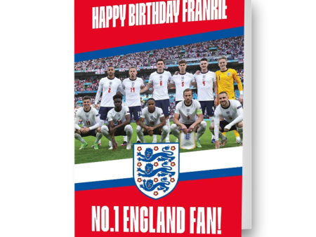 England FA Personalised  No.1 England Fan  Birthday Card Supply